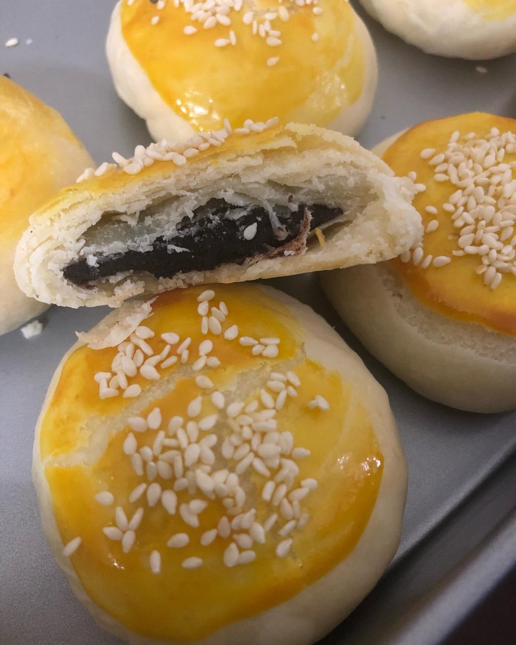 carina0157做的红豆沙千层酥 国庆中秋双节伴手礼不只有月饼 没蛋黄的