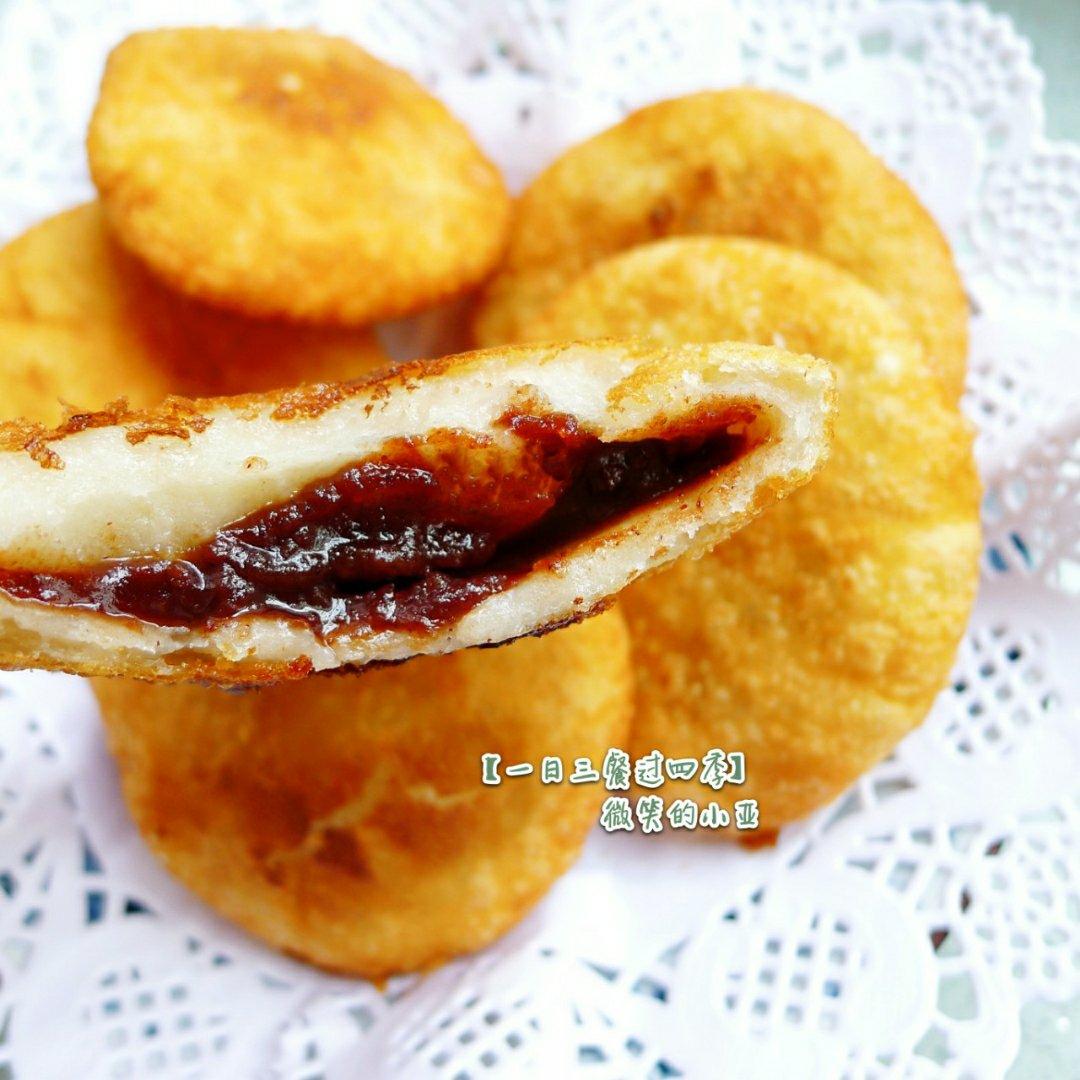 酥皮炸糕（豆沙、桂花白糖两种馅儿）