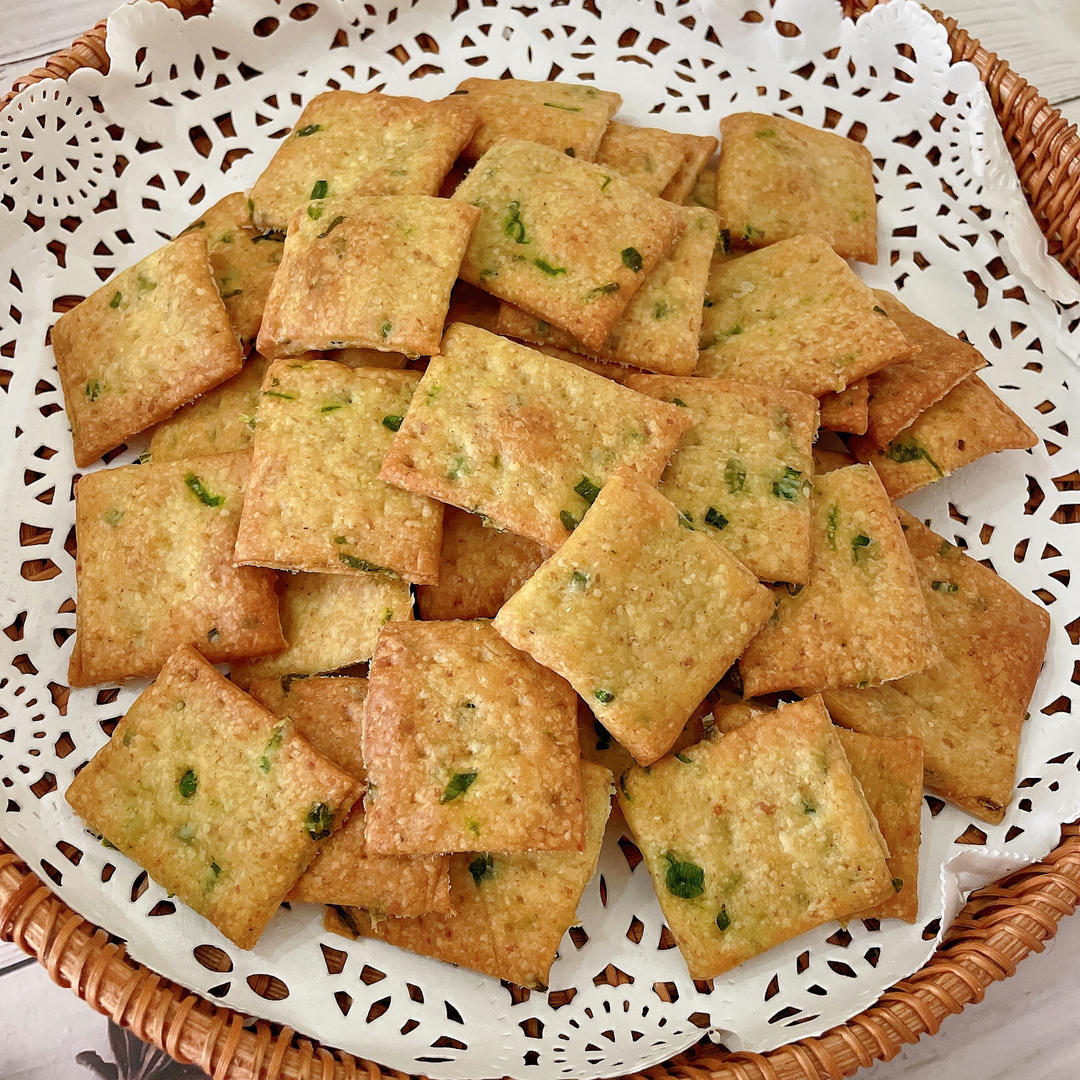 废弃酵种造起来-香葱苏打饼干