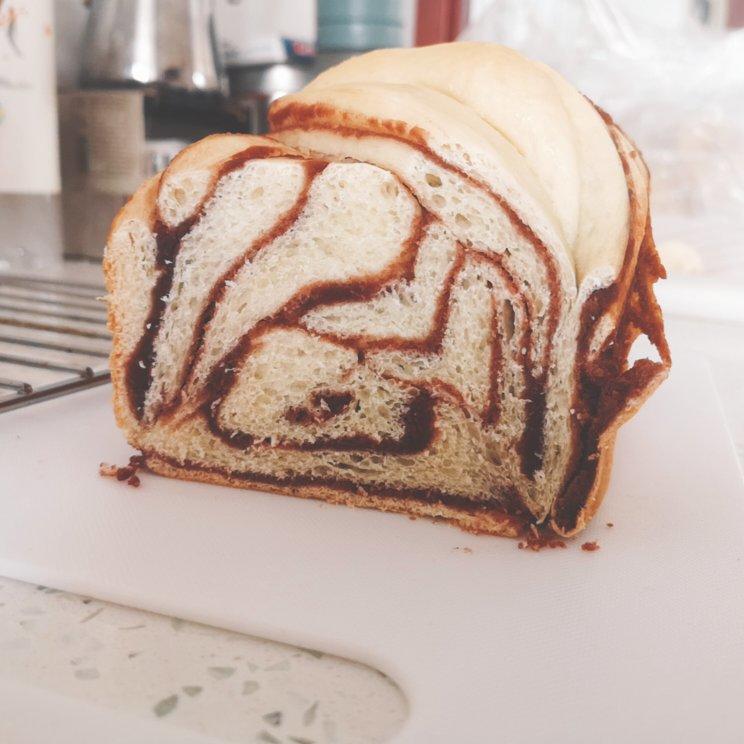 大理石红豆沙吐司