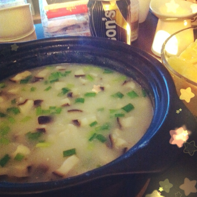香菇滑鸡粥