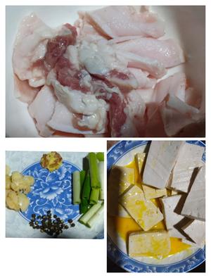 平菇豆腐炒肉的做法 步骤1