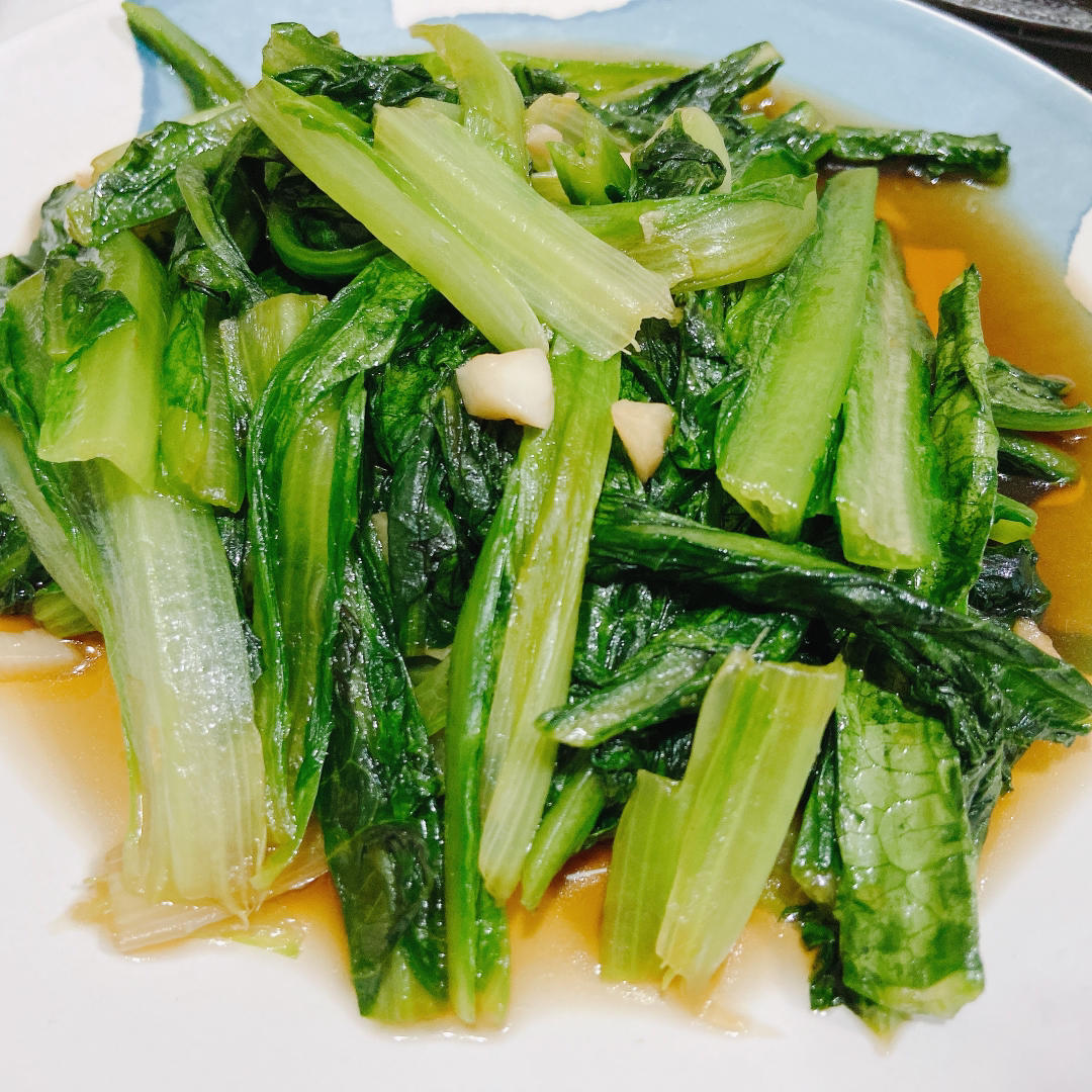 小厨神陈小崽做的蒜蓉油麦菜(蚝油)