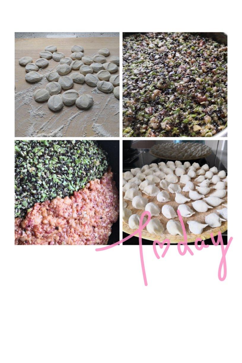 一滴水一滴油不用加却鲜嫩美味多汁的芹菜虾仁鸡肉馅饺子