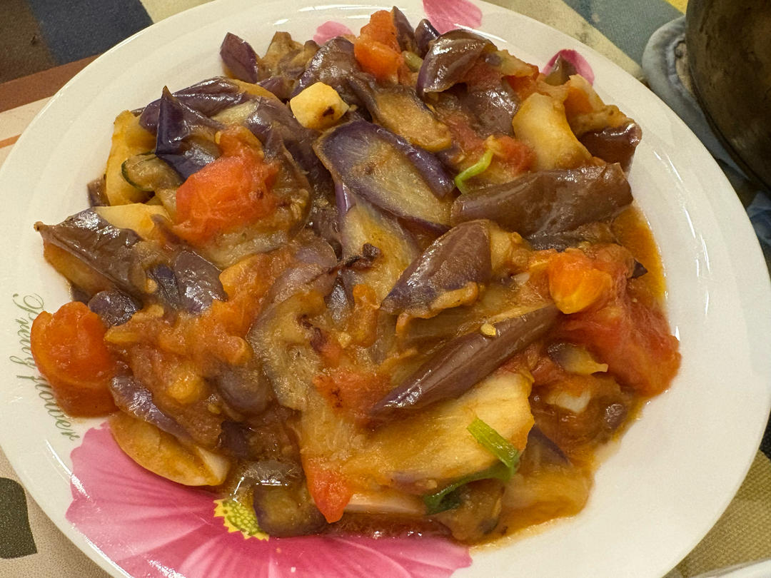 茄子炒西红柿