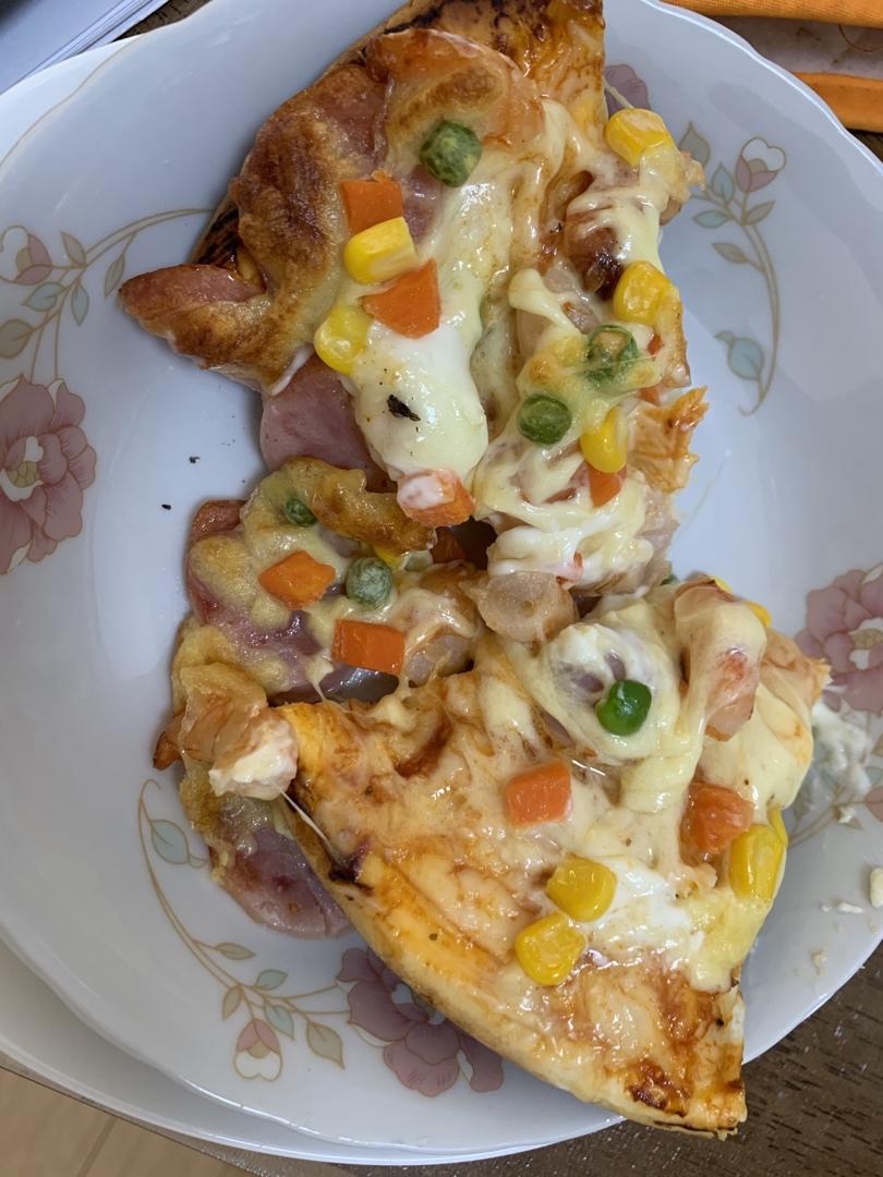 鲜虾🍤培根披萨🍕“内附敲好吃的饼皮做法”