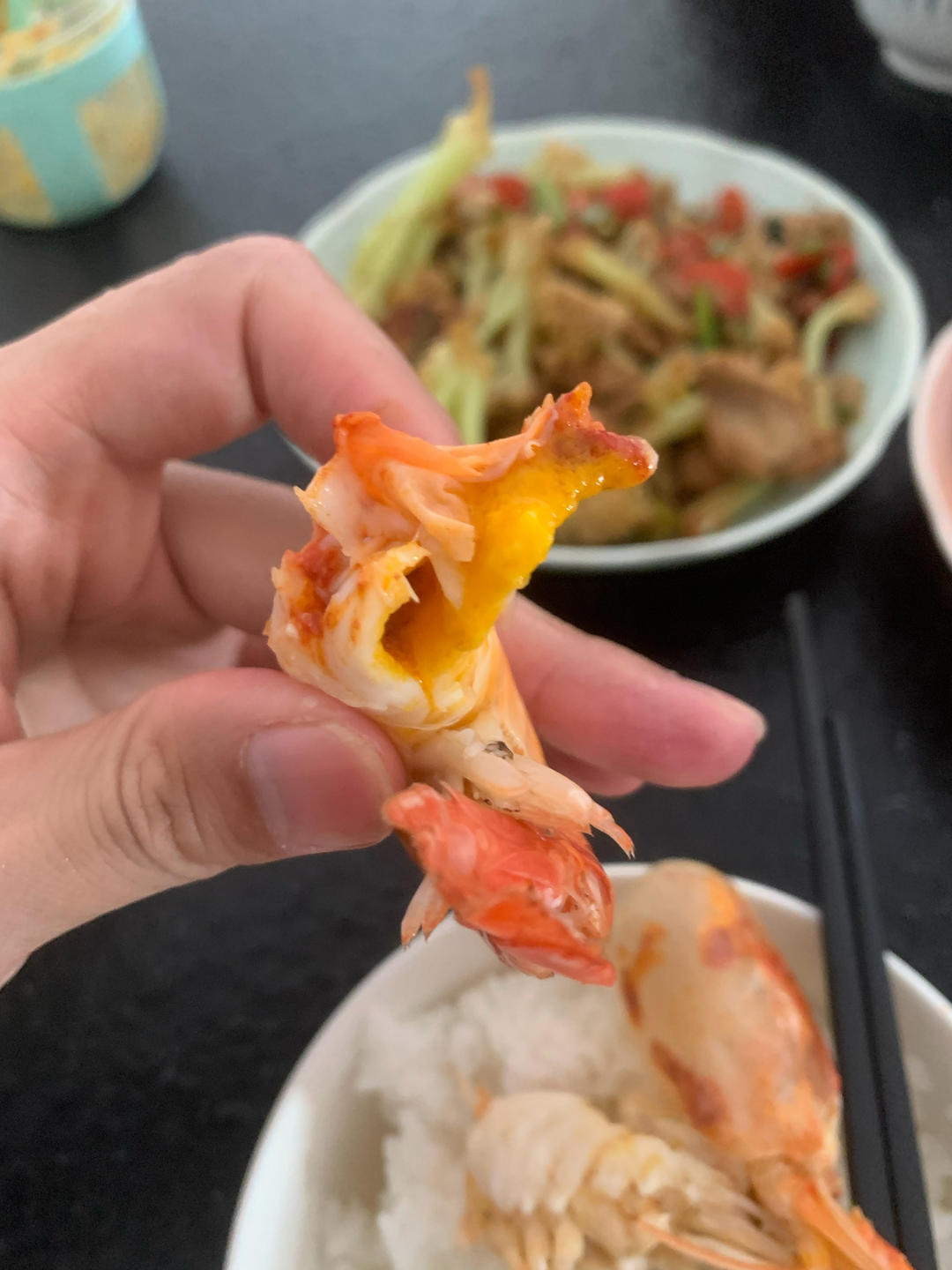 百吃不厌的白灼罗氏虾🦐