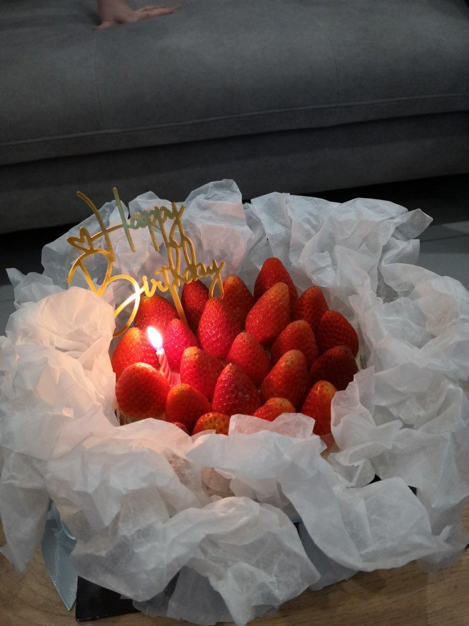 💐零失败，不裱花不抹面，ins韩风，🍓水果花束生日蛋糕（新手友好）