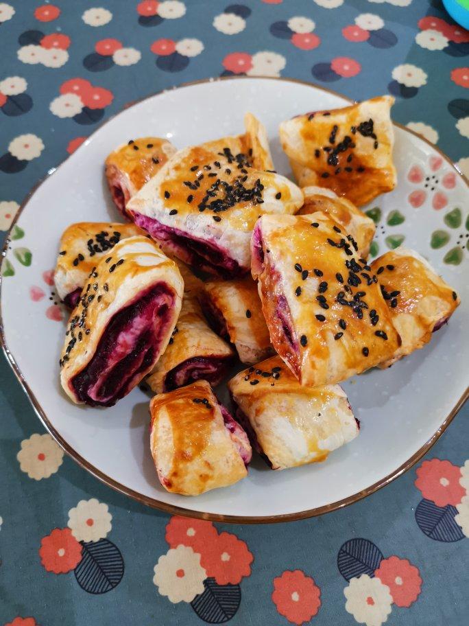 无需揉面❗️巨简单❗️酥到掉渣渣的紫薯酥饼