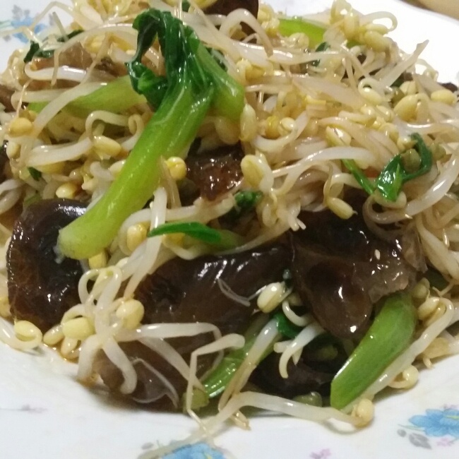 木耳拌青豆芽