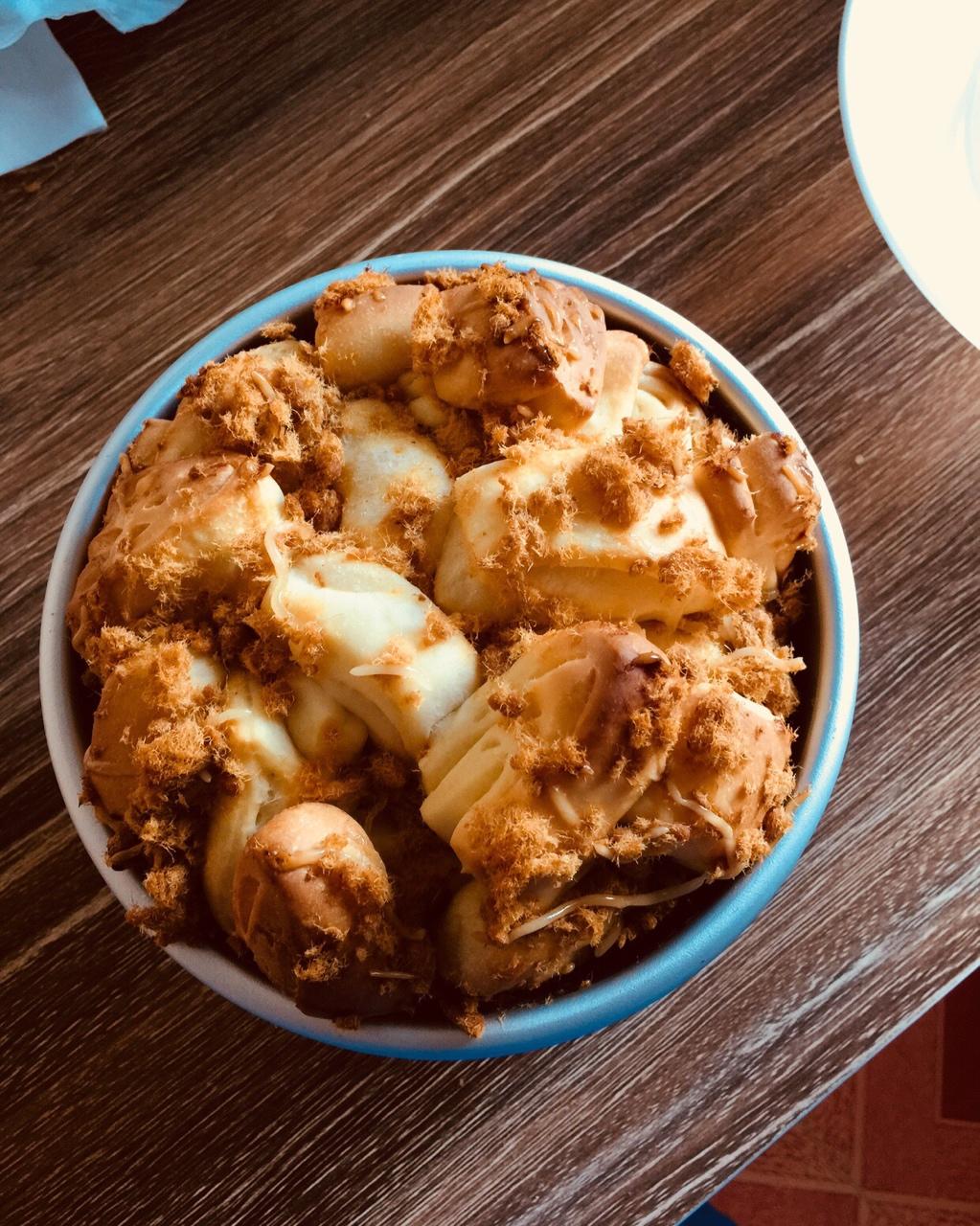 肉松手撕面包—超软会爆浆的面包哟