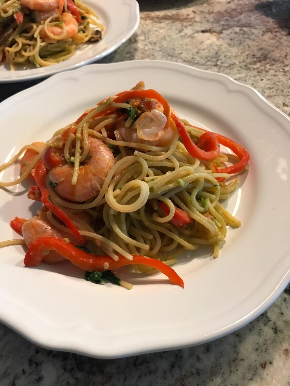 鲜虾番茄意大利面
