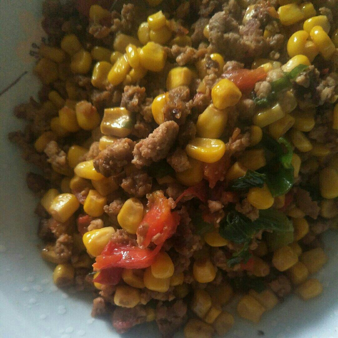 玉米炒肉末【超级下饭的快手家常菜】