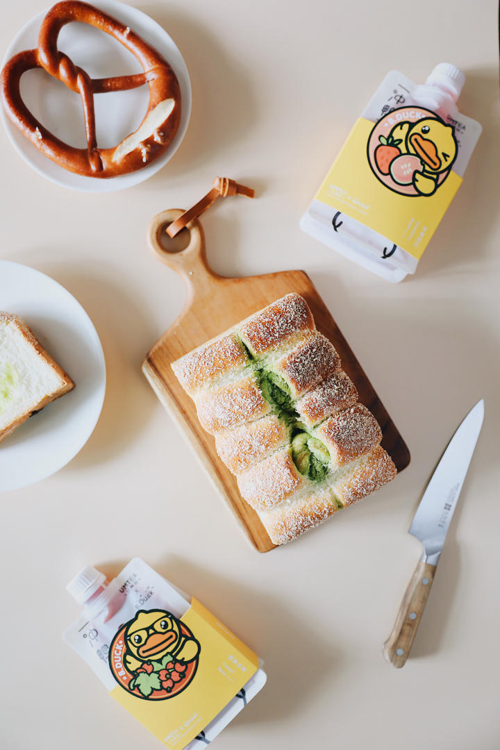 抹茶奶酥小金砖（70%中种吐司）