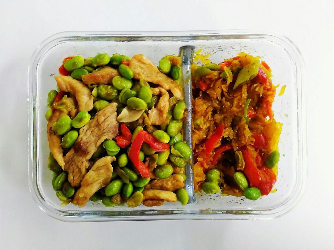 青豌豆炒肉丁