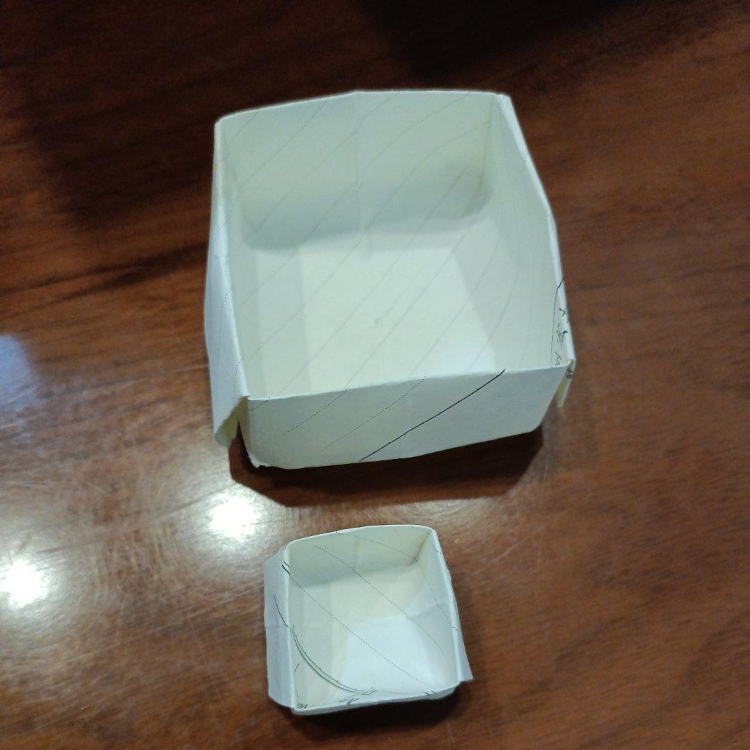 徒手折油纸盒