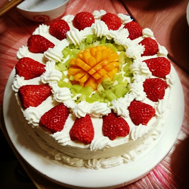 鲜奶油水果蛋糕