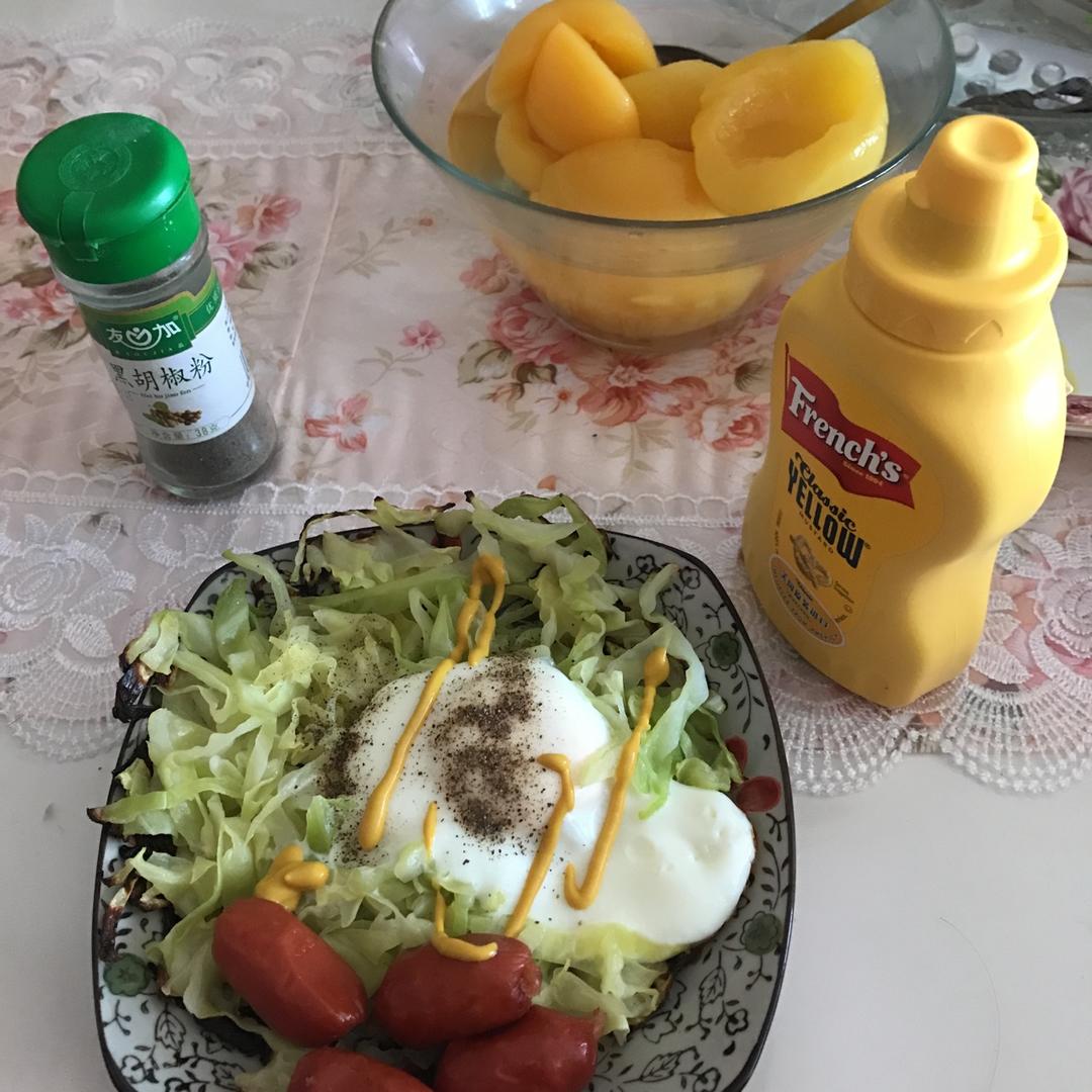 快手早餐料理-卷心菜烘蛋