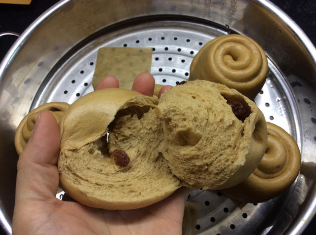 有着面包口感的红糖馒头（一次发酵）