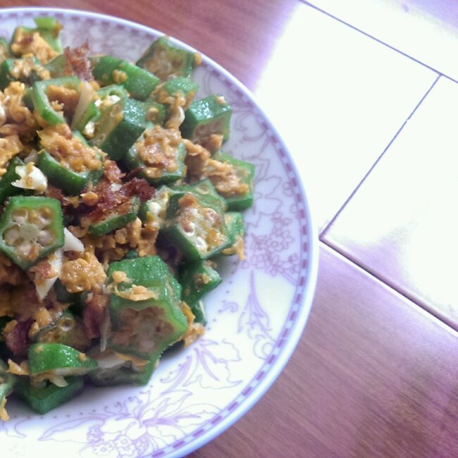 秋葵炒蛋