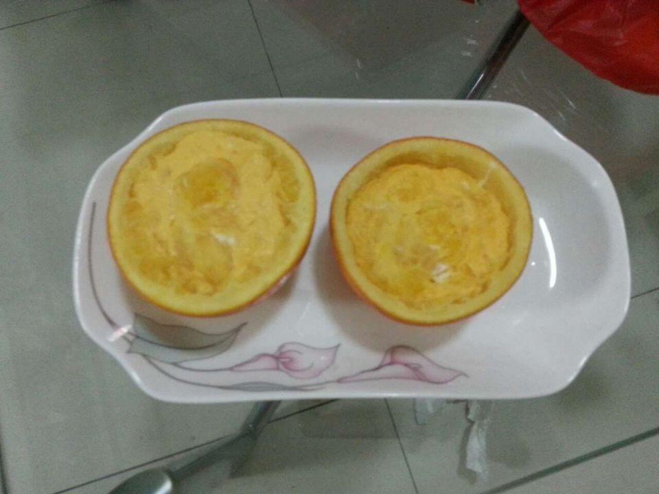 鲜橙蒸蛋的做法
