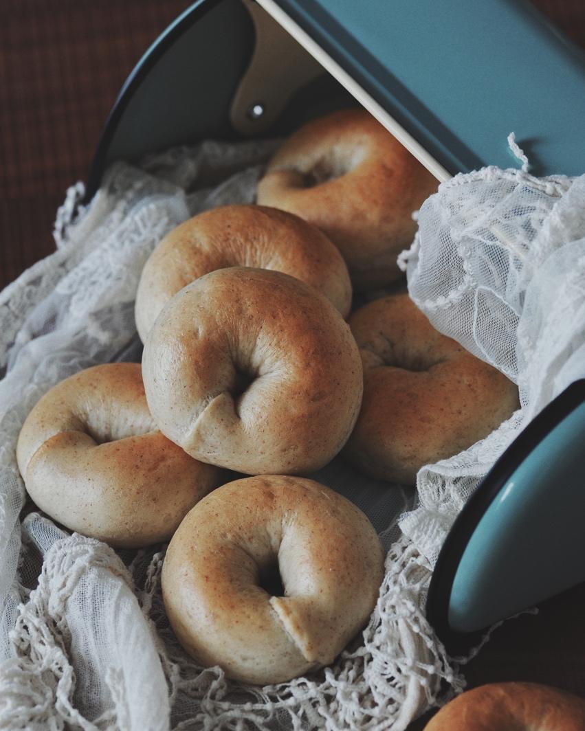 （无油）全麦黑麦贝果bagel~咬劲十足，越嚼越香