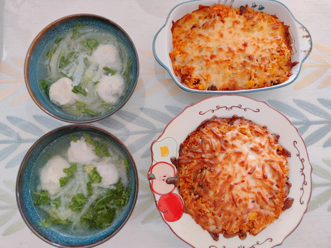 番茄鸡肉浓情焗饭【两人份】