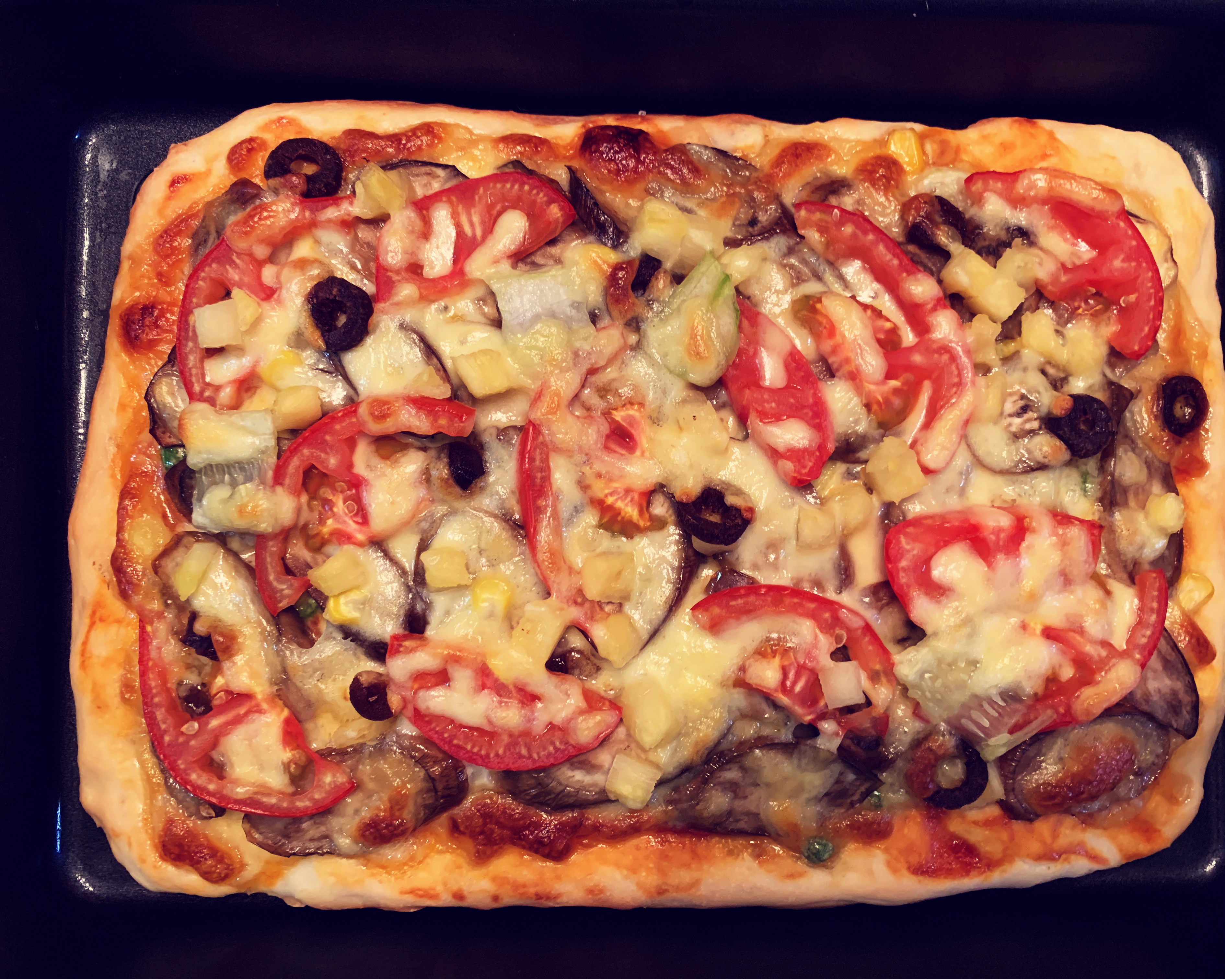 【纯素】茄子青瓜果蔬披萨的做法 步骤8