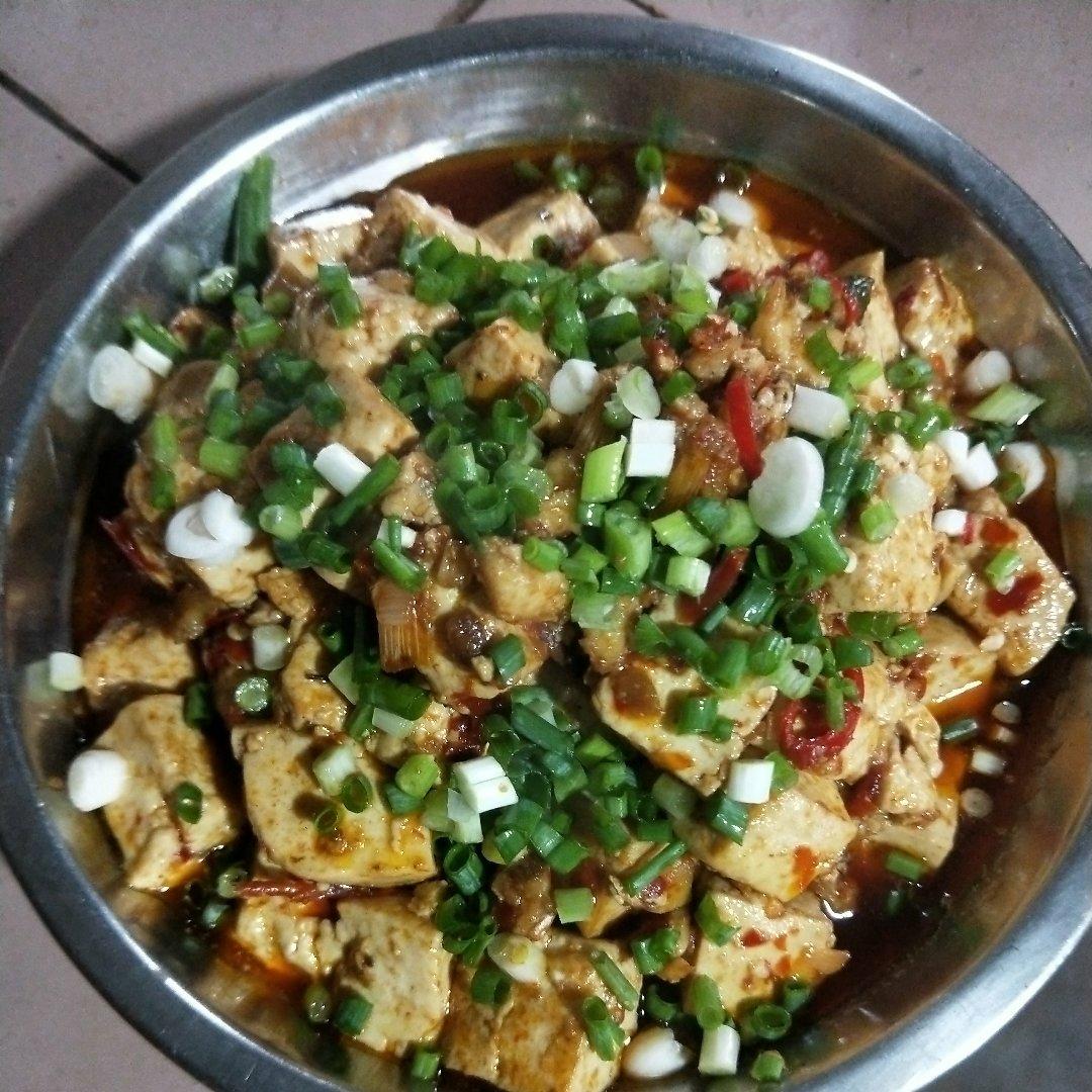 麻辣鸡丁烧豆腐