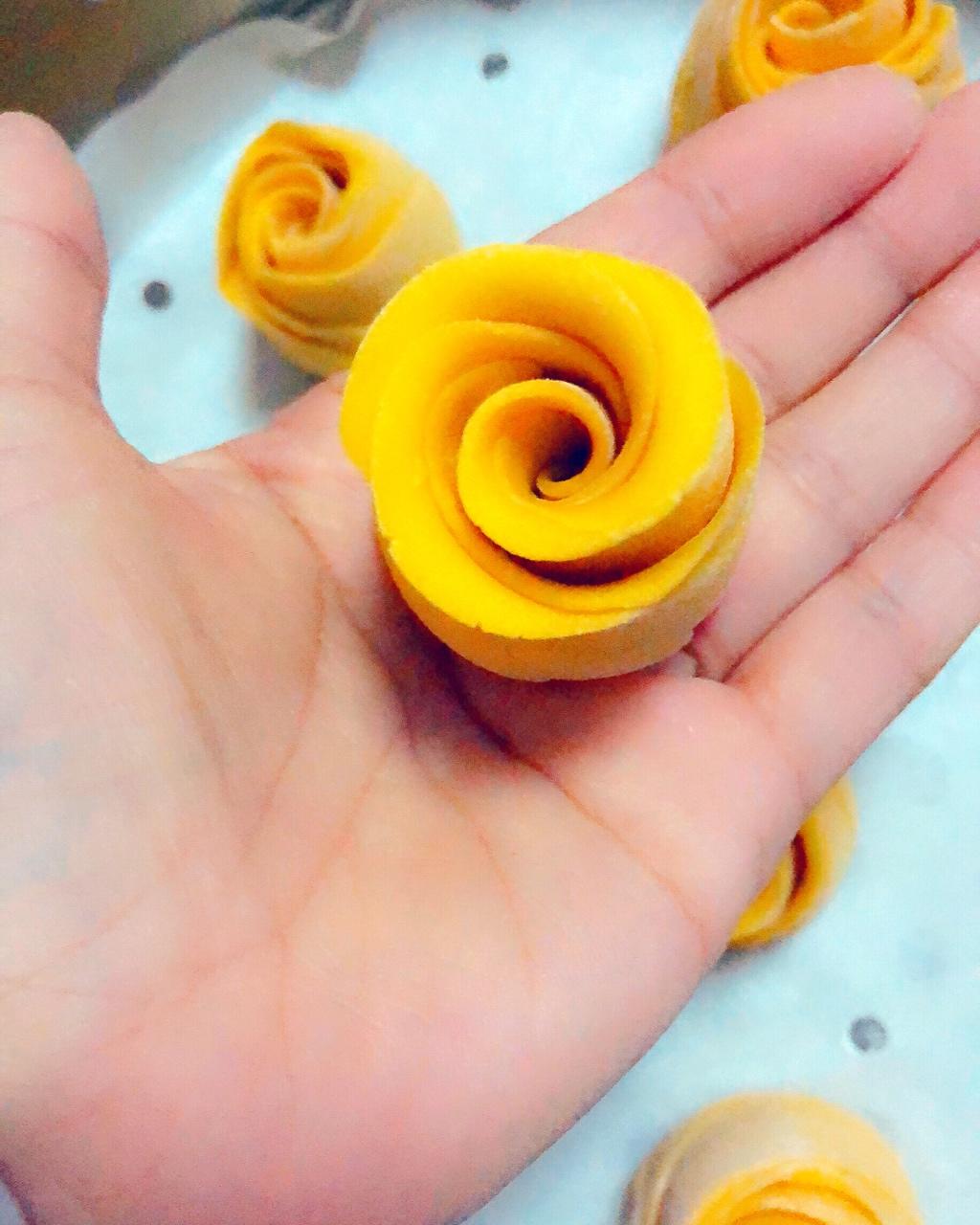 南瓜玫瑰花馒头