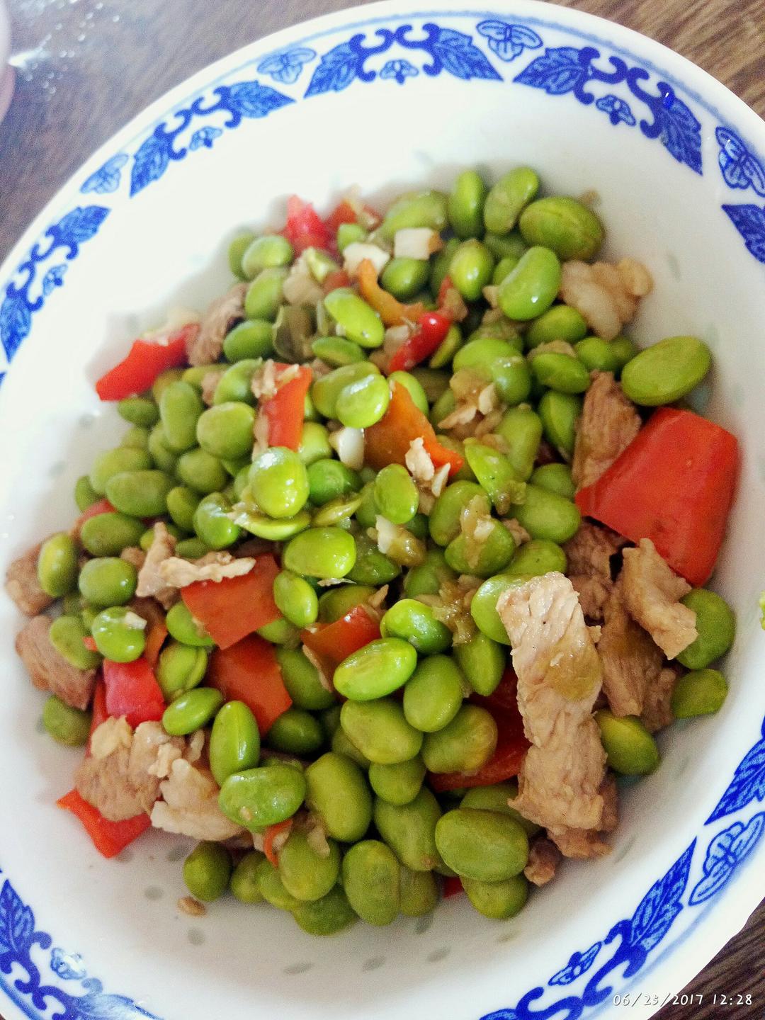毛豆炒肉