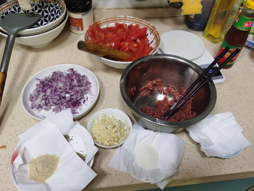 虾仁培根口蘑玉米披萨