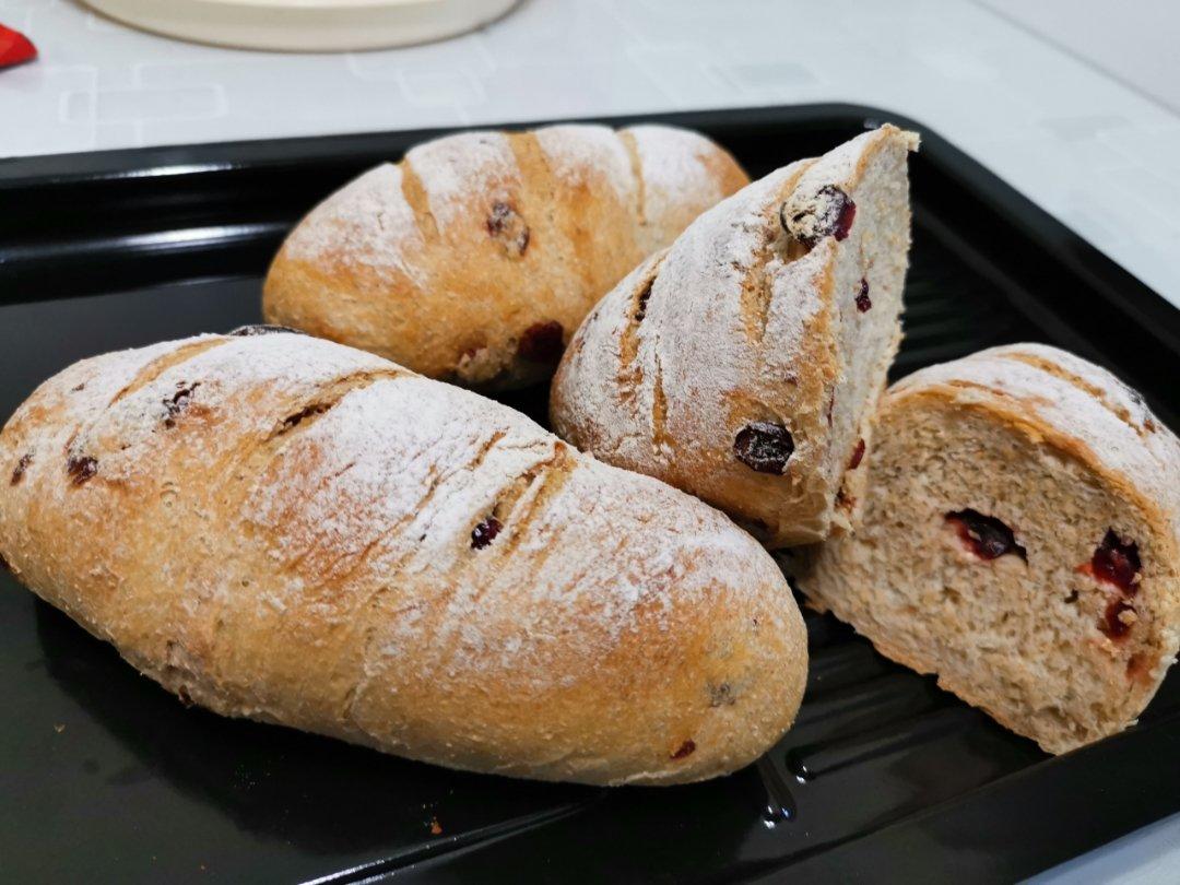 无油无糖全麦果干面包