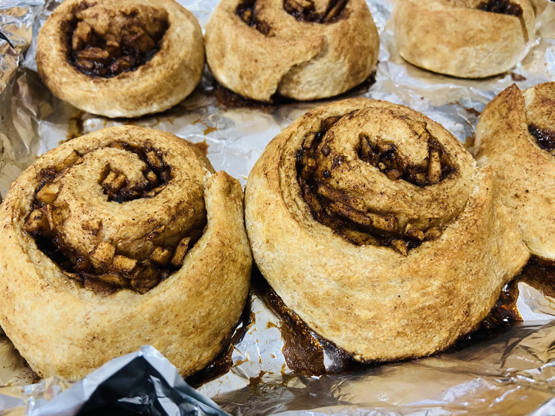 低卡|红糖肉桂全麦面包卷🥯甜甜の圈圈🥰