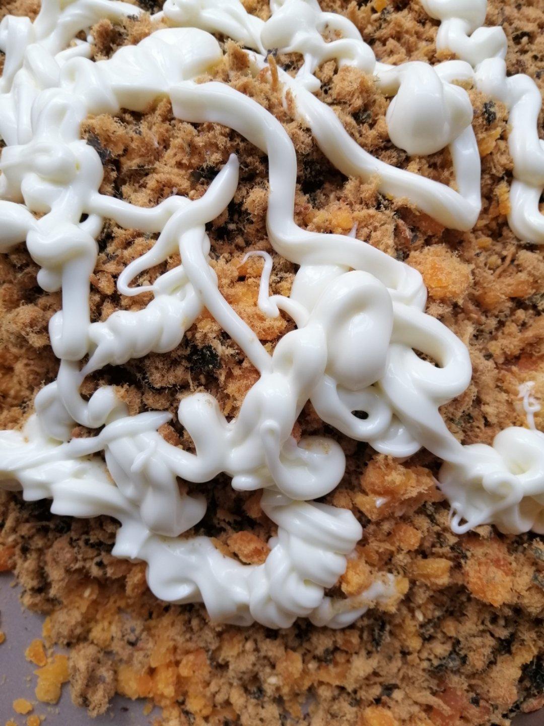 网红咸蛋黄肉松青团~咸蛋黄肉松馅&花生馅