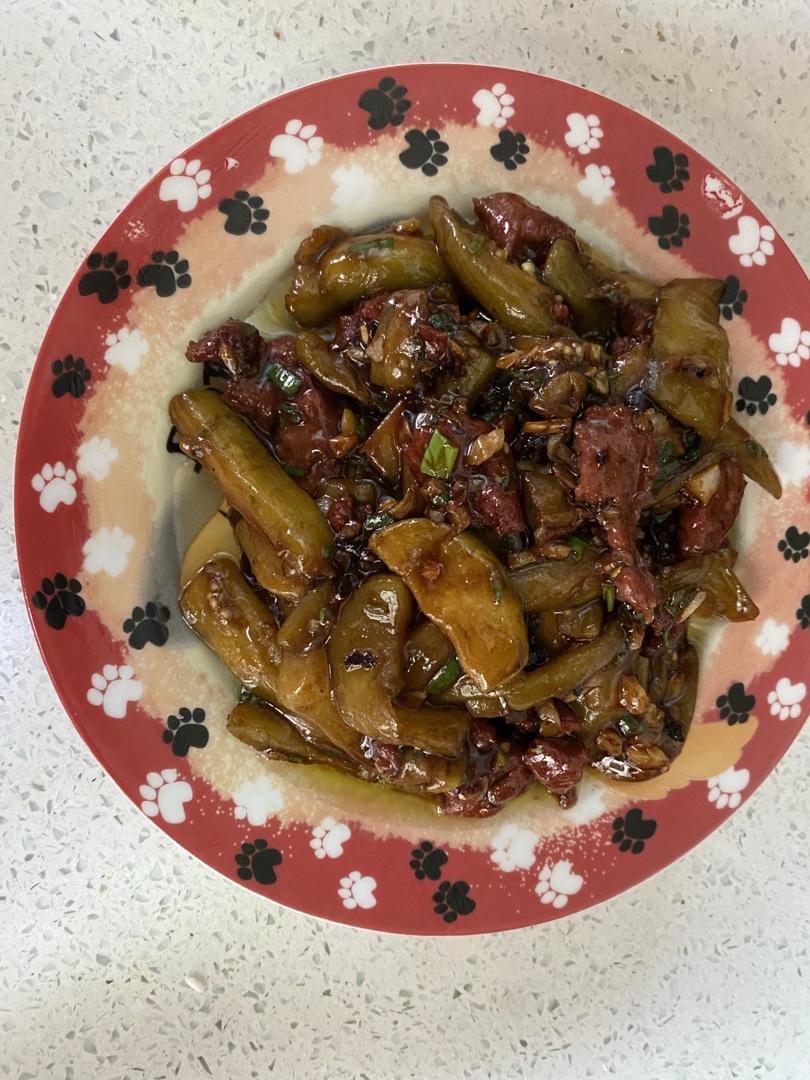 红烧肉沫茄子