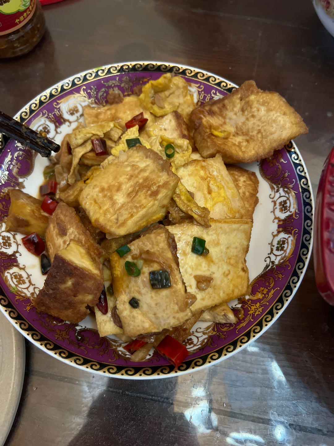 焖煎豆腐