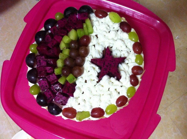 水果花格奶油蛋糕