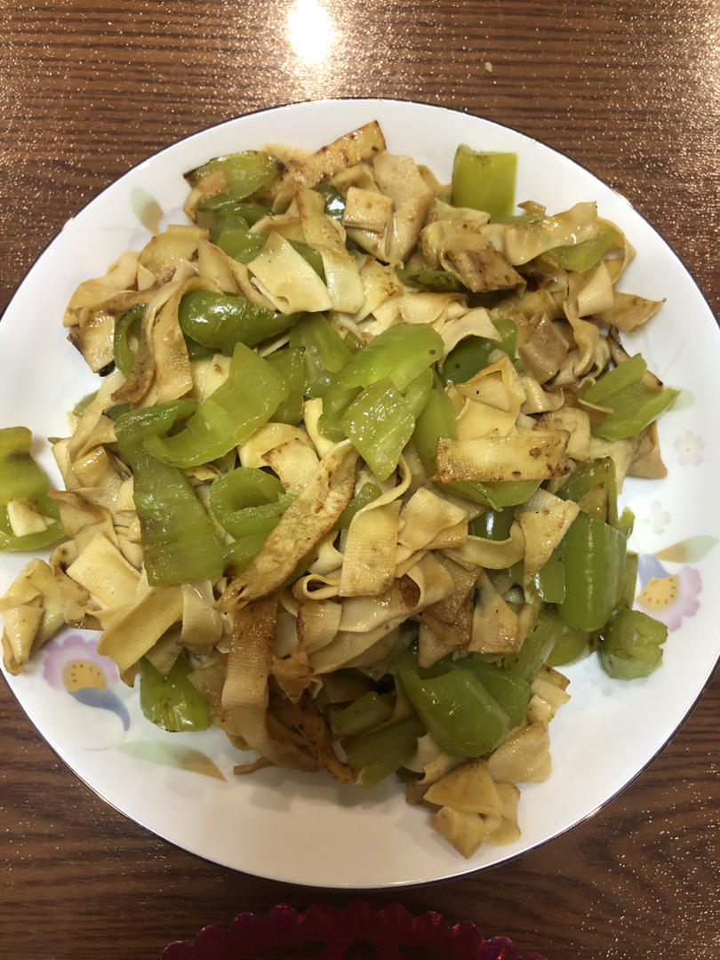 仙鹿鹿做的尖椒炒幹豆腐