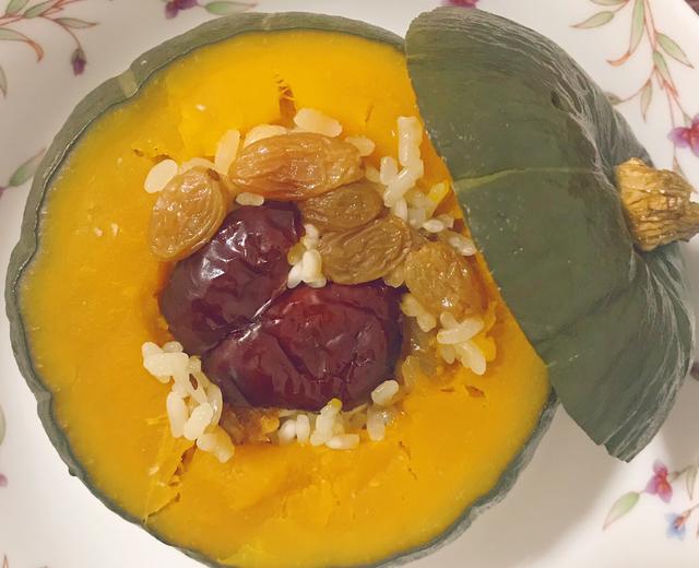 食材超级简单的健康甜品－南瓜糯米盅