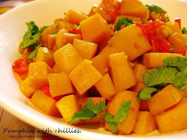 甜辣南瓜丁的做法