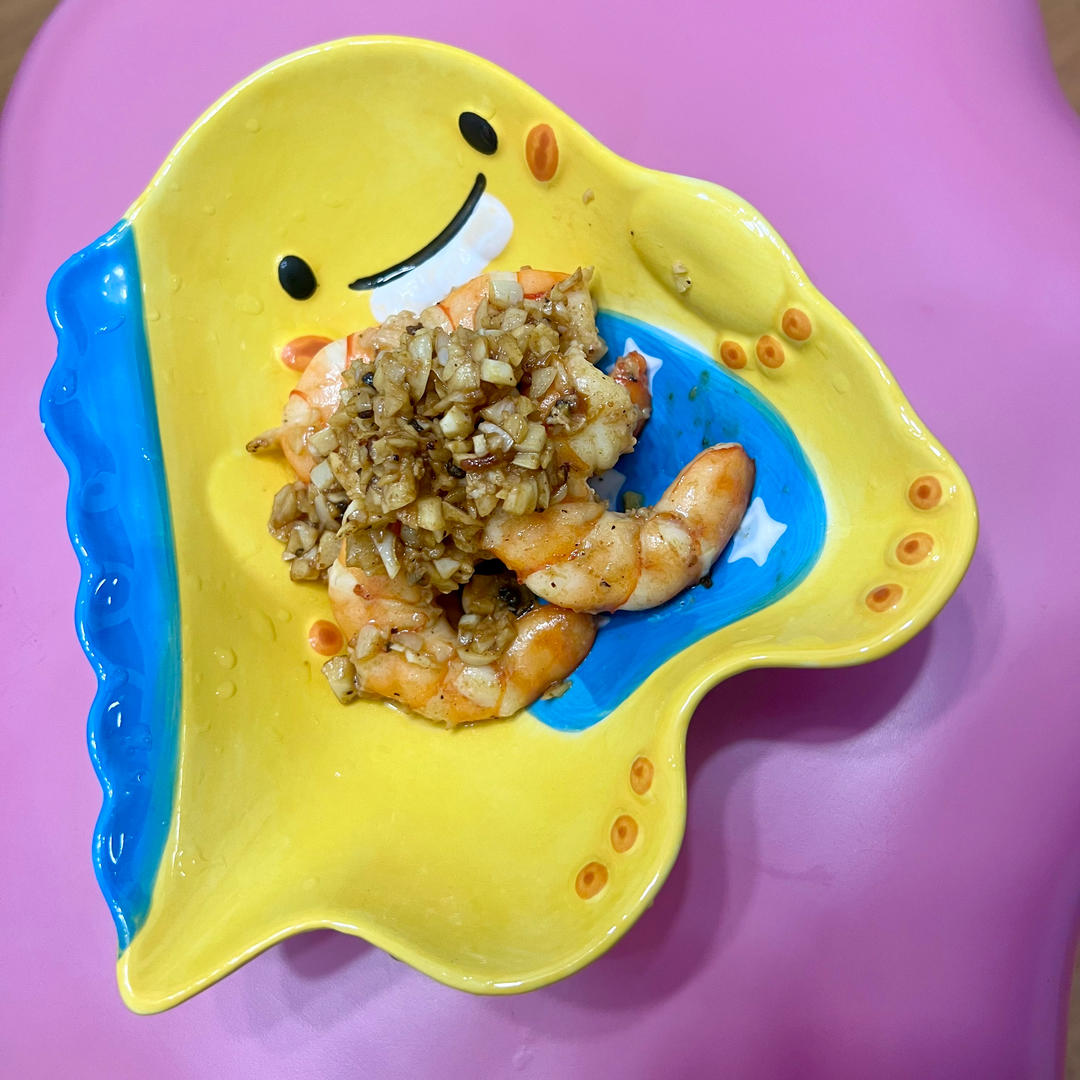 蒜茸黄油煎大虾/黑虎虾仁