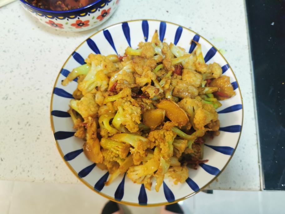 干锅有机菜花的做法