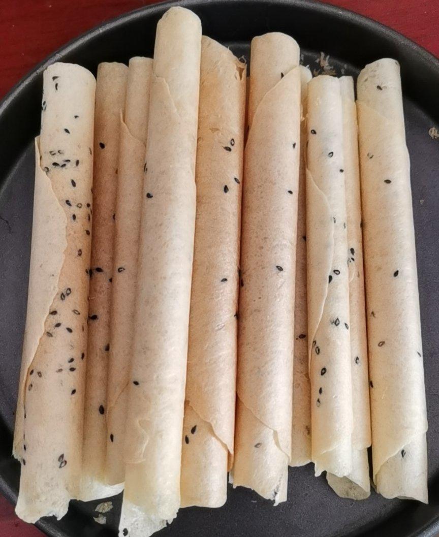 无水酥脆低糖黑芝麻真鸡蛋卷