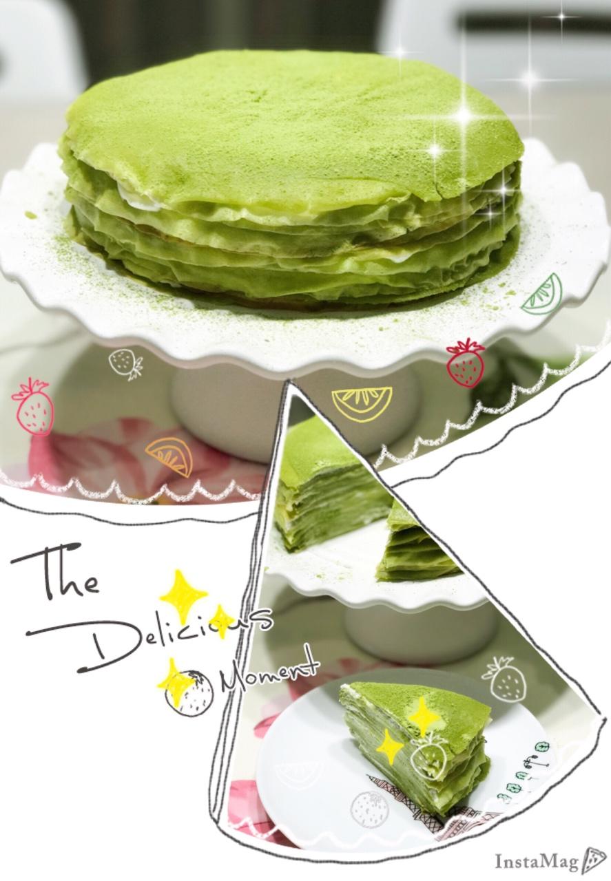 美味的煎蛋糕—抹茶千层蛋糕
