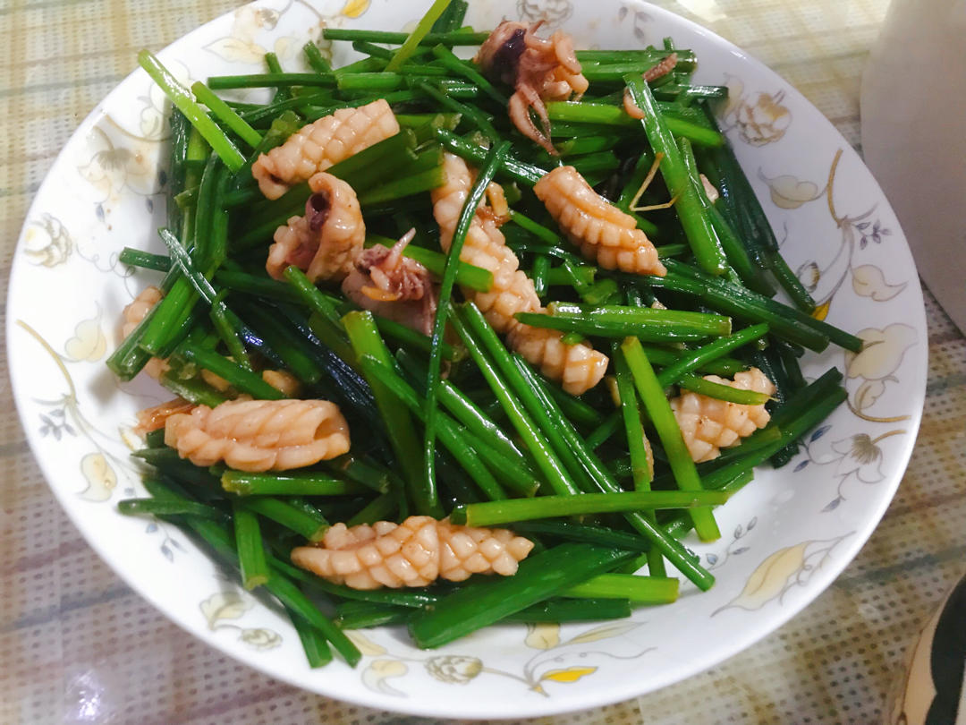 蒜香韭菜花鱿鱼🦑