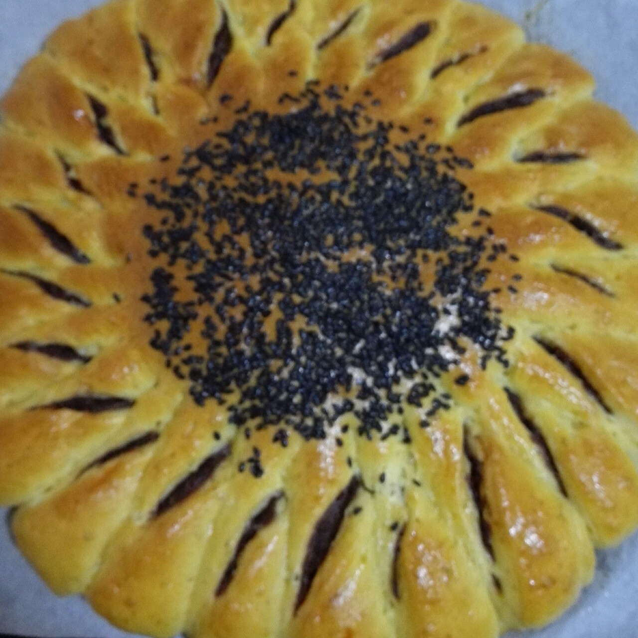 向日葵豆沙面包