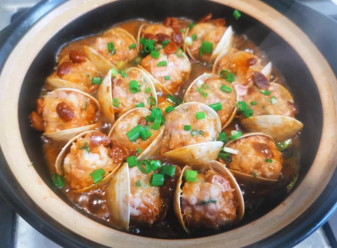 生焗鲜酿蛤蜊（哈利）“蛤蜊酿虾胶”