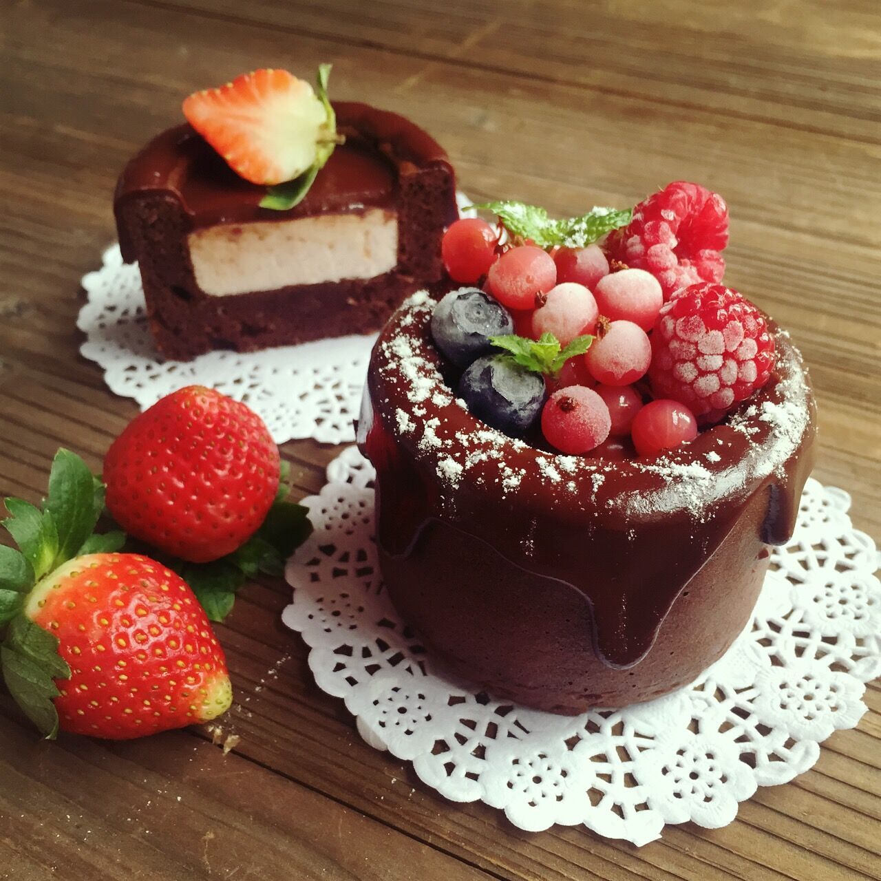 草莓可可杯蛋糕的做法 步骤8