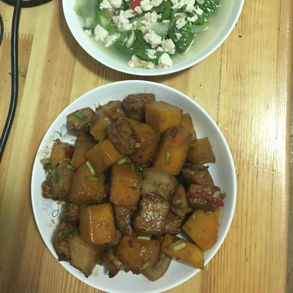 南瓜红烧肉